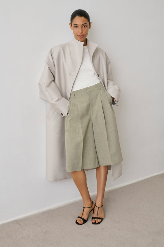 Manteau Hyacinthe - Gris Clair - Coton - Femme