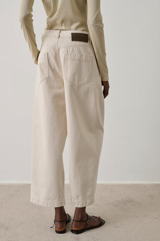 Pantalon Clovis - Blanc Grès - Coton - Femme